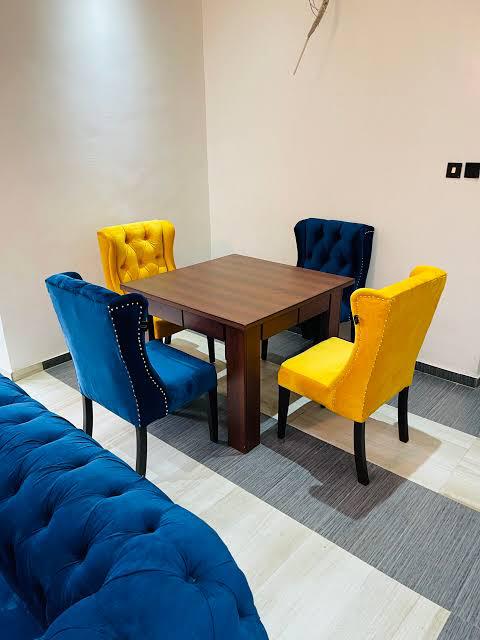 Colorful Upholstered Dining Set